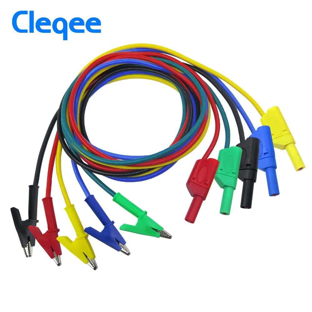 Cleqee P1018A 1 м 4 мм разъем типа &quotбанан&quot в крокодил тестовый зонд провода