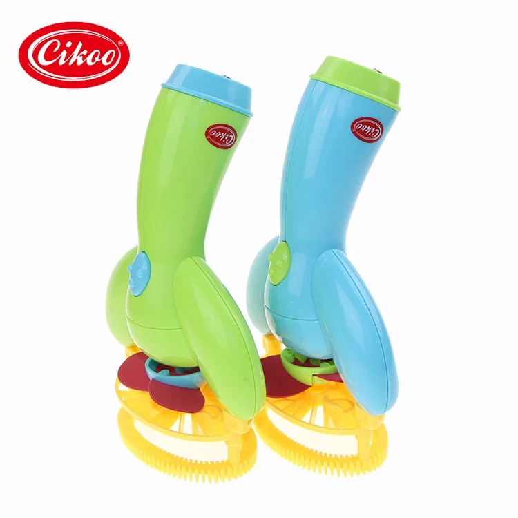 CIKOO Bubble in Bubble Electric Fan Bubble Machine CHILDREN'S Toy Blowing Bubbles Gun Bubble Water with Two High