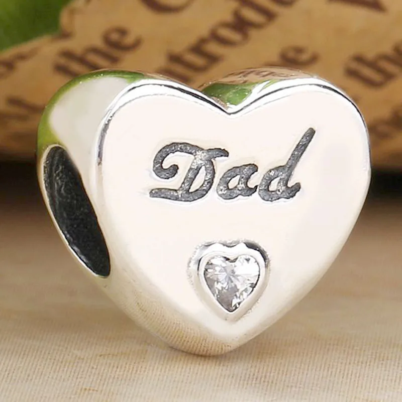 

Подвеска-Шарм «папа» из серебра 925 пробы с хрустальными бусинами