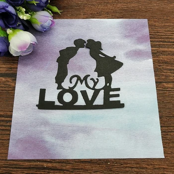 

AOKEDIY Love Groom Frame Wedding Invitation Metal Cutting Dies Craft Stamps die Cut Embossing Card Make Stencil Frame Art Cutte