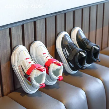 

Kids Sneakers Shoes 2019 Autumn Boys Genuine Leather Shoes Children Casual High Top Sneakers Baby Girls Sport Trainers FH2563