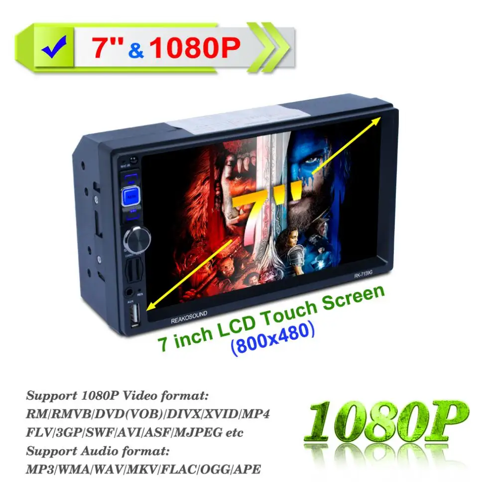  7 zoll 2 DIN Bluetooth Auto Multimedia Auto Stereo MP5 Player GPS Navigation AM FM RDS Radio Unters