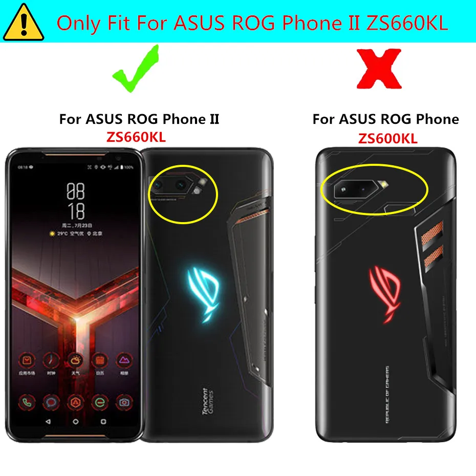 ZIMON для ASUS ROG Phone 2 Чехол теплоотвод выдалбливают задняя крышка металлический чехол для ASUS ROG Phone II ZS660KL 6,59''