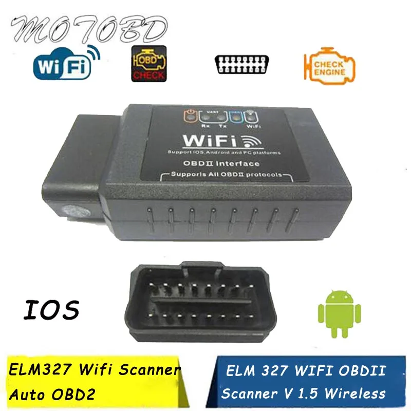 ELM327 wi-fi-сканер Авто OBD2 диагностический инструмент ELM 327 Wi-Fi OBDII сканер V 1,5 беспроводной для Android/IOS