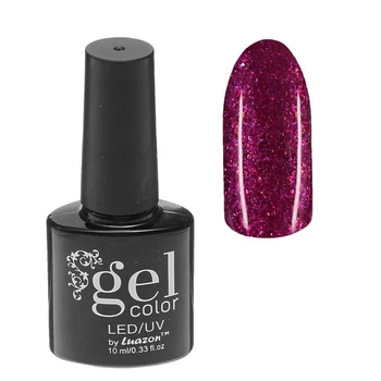 

Nail gel polish, 5284-396, three phase, LED / UV, 10ml, color 5284-396 cherry glitter