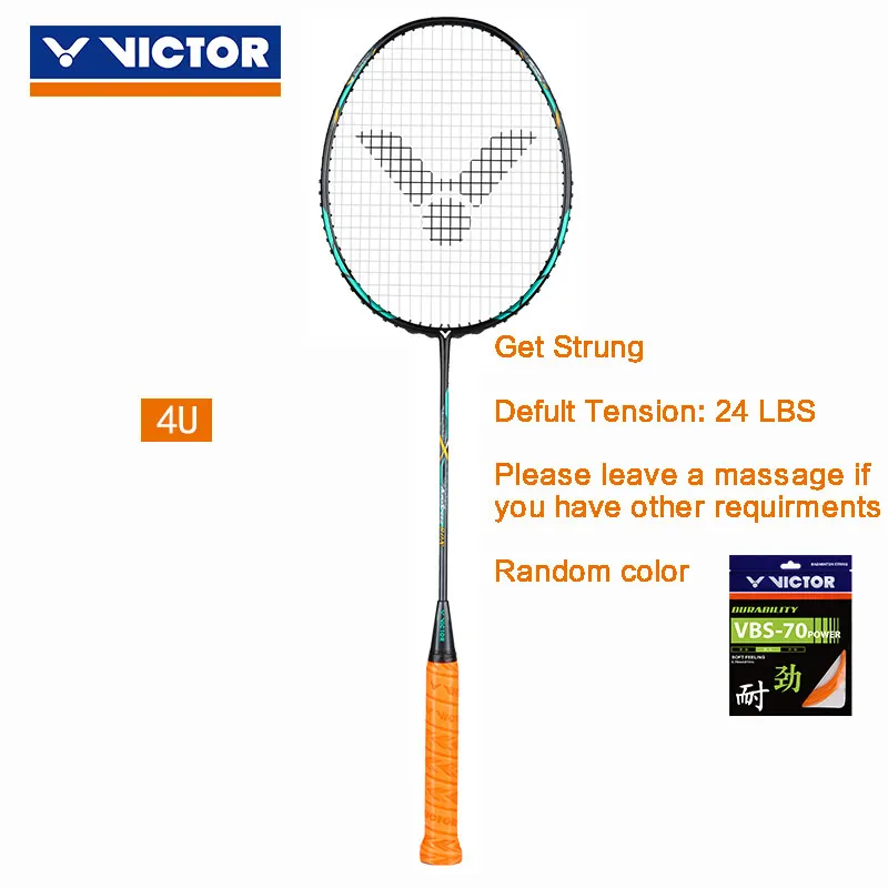 X 4U get strung VICTOR оригинальная ракетка для бадминтона AuraSpeed серии all carbon high-фунтов attack& defense профессиональная ракетка высокого качества ARS80 - Цвет: X 4U get strung