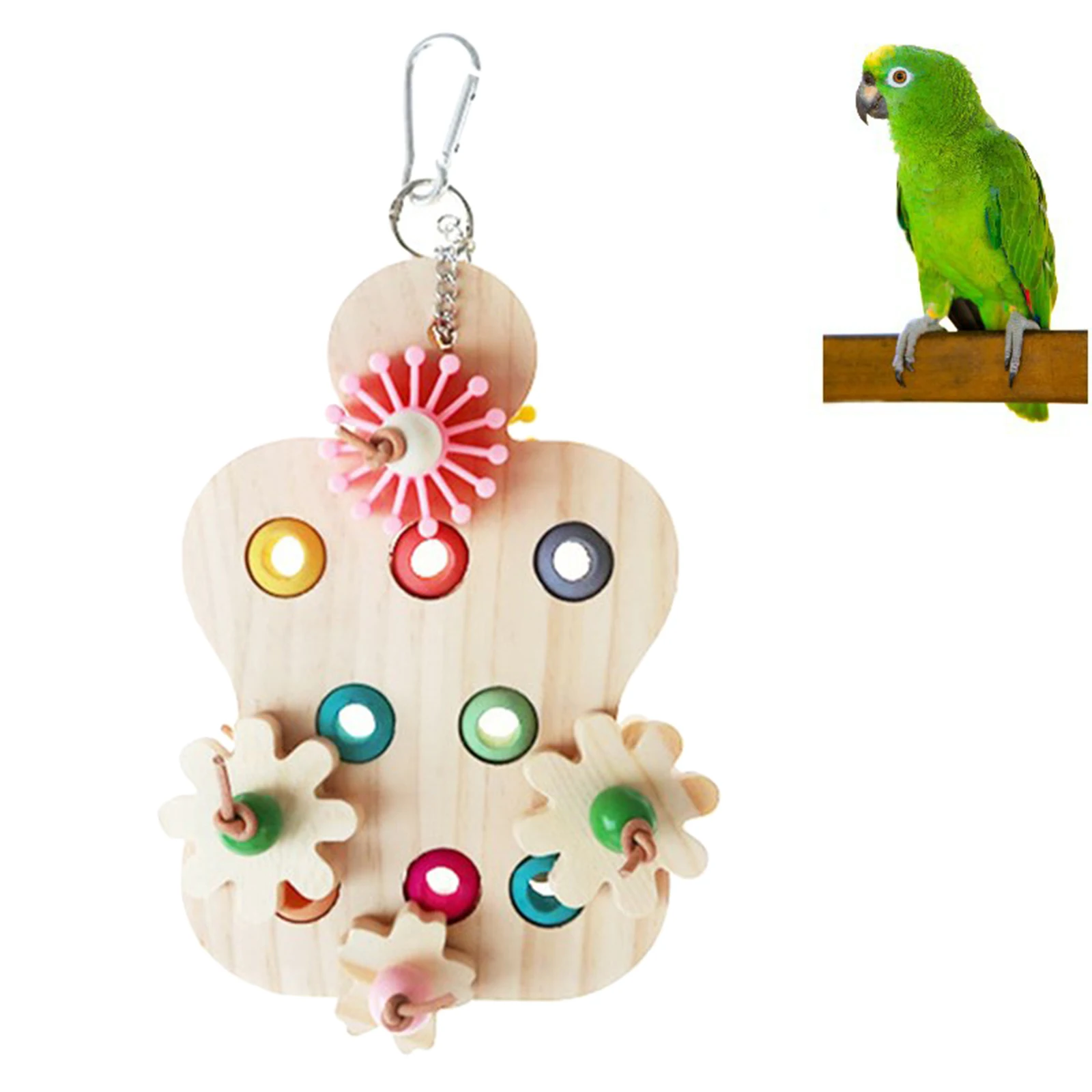 Parrot Toy Parrot Chew Toy Interactive Educational Trainer for Large Parrot Large Birds