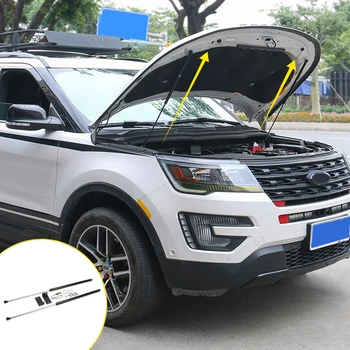 

Fit for Ford Explorer 2016-2018 Car Exterior Accessories Steel Black Car Front Engine Hood Lift Support Shock Strut 2pcs