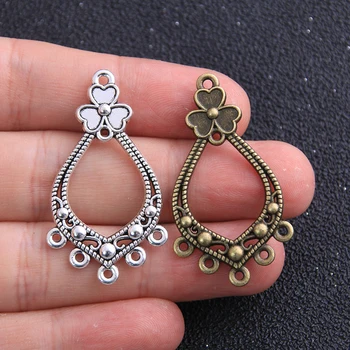 

6pcs 23*41mm New Product Two Color Zinc Alloy Bottle Flower Porous Connectors Jewelry Making DIY Handmade Craft