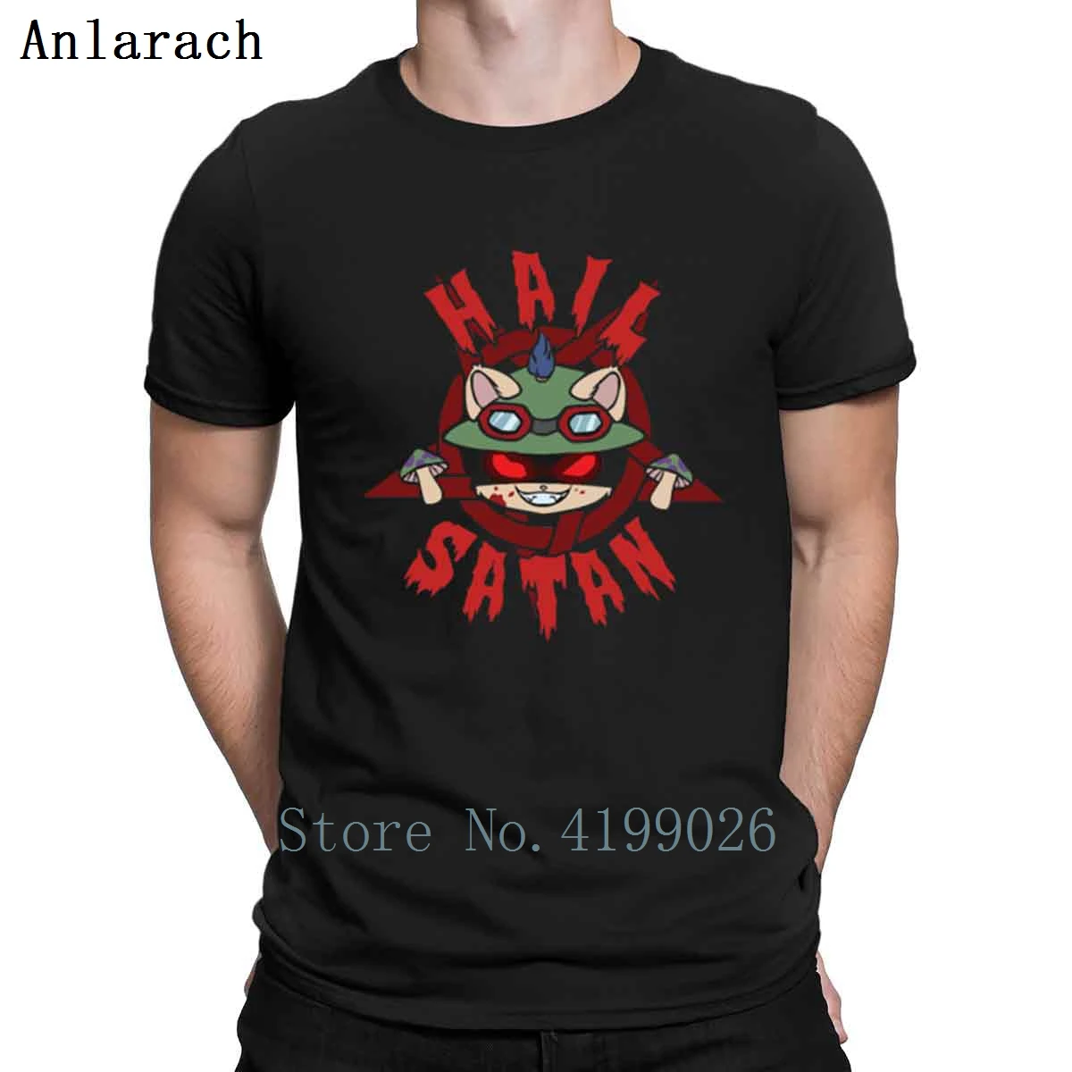 

Hail Satan Tshirt Quirky Top Tee 2018 Authentic Solid Color Tshirt For Men O-Neck Printed Outfit Anlarach