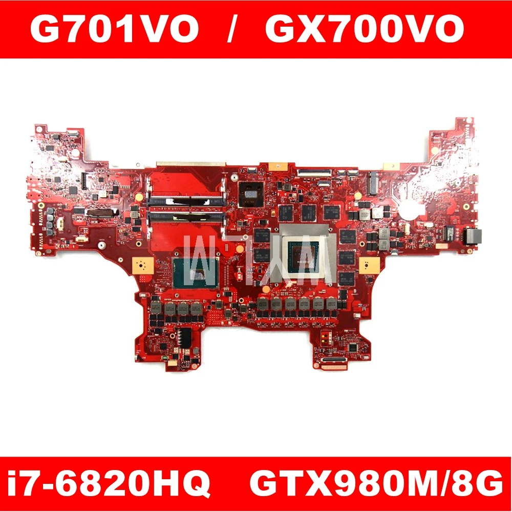 G701VO материнская плата I7 6820HQ ЦП GTX980M/8G для ASUS ROG G701V G701 GX700V ноутбука GX700VO Тест