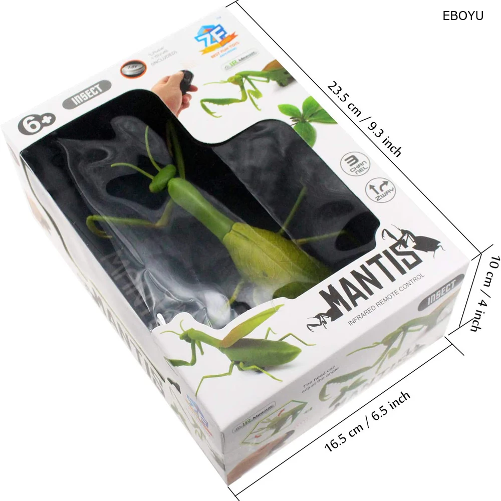 EBOYU RC Praying Mantis IR Remote Control Animal Toy Fake Car Vehicle Electric for Kids Birthday Christmas Gfits 6