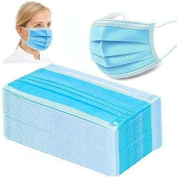 

CE certified 100 pieces of 5-layer disposable mask non-woven dust mask thickened disposable mask dust filter safety mask