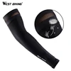 WEST BIKING 1Pair Sports Breathable Quick Dry Cycling Arm Sleeves Fingerless Summer Running UV Protection Ice Fabric Arm Sleeves ► Photo 3/6