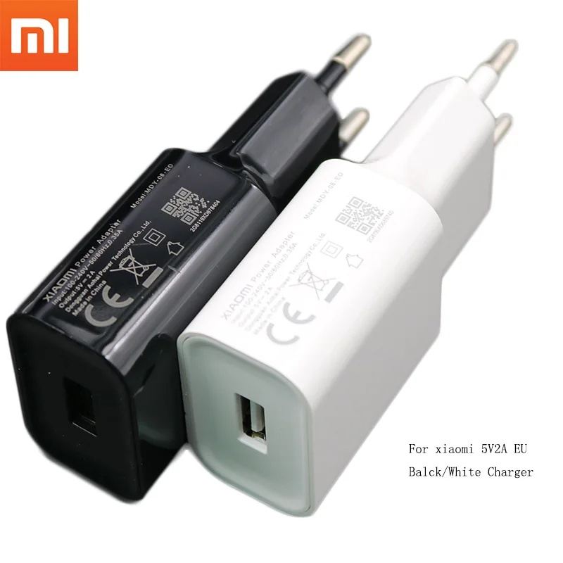 Дорожное зарядное устройство Xiaomi 5 В/2 А стандарт ЕС сетевое с Type C Micro USB кабель для
