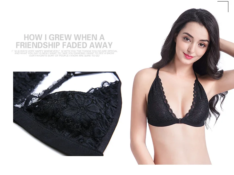 Новинка, сексуальный кружевной тонкий Треугольный бюстгальтер, нижнее белье, бесшовное нижнее белье, прозрачный бюстгальтер пуш-ап, Одноцветный бюстгальтер без косточек для женщин