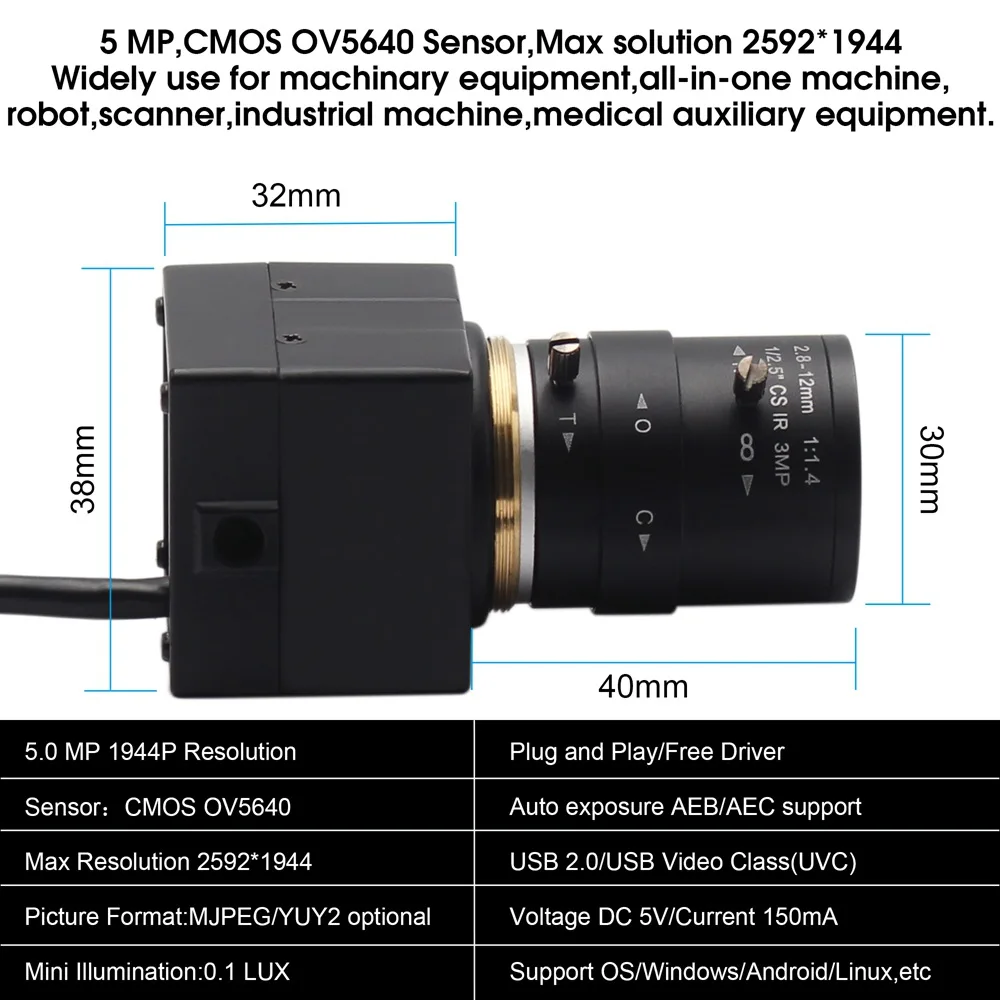 5MP SFV 尺寸 规格