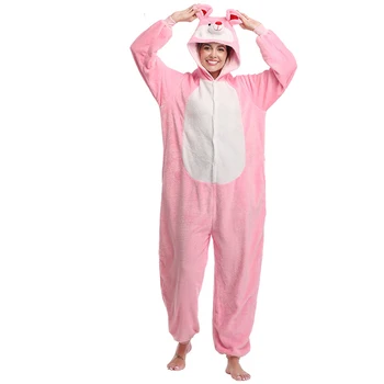 

Pink Mouse Kigurumis Women Pajamas Onesies Homewear Carnival Clothing One Piece Sleepwear Pajama Suit Sleepwear
