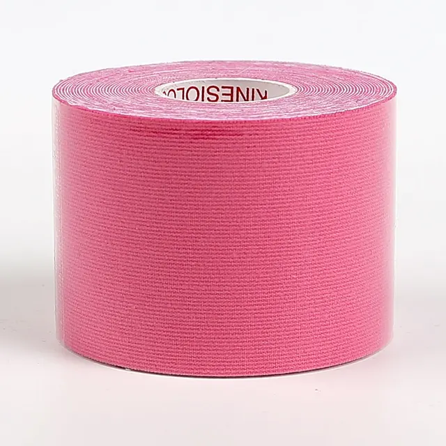 15 Colours Kinesiology Athletic Tape Recovery Sports Cotton Elastic Adhesive Strain Injury Fitness Run Knee Muscle Pain Relief pink