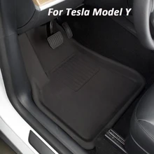 Alfombrilla de goma TPE XPE para maletero Tesla, accesorios antideslizantes impermeables para maletero, modelo Y almohadilla de pie para maletero 2019 2021