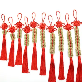 

Chinese Knot Antique Copper Money Tassel Pendant Small Emperor Chinese Knot Tassel Simulation Copper Money Car Ornaments