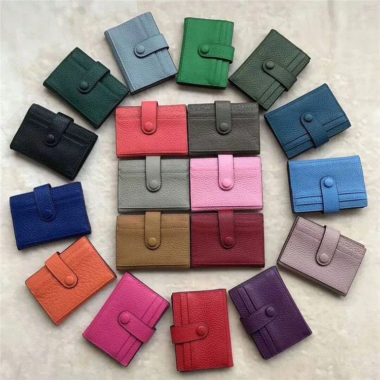 

First Layer Cattlehide Card Bag 2018 New Style 12 Card Holder for Both Men And Women Practical Simple Type
