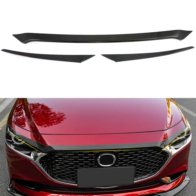 Для Mazda 3 M3 Axela автомобильные аксессуары ABS передняя головка крышка двигателя Гриль Крышка отделка 2 шт