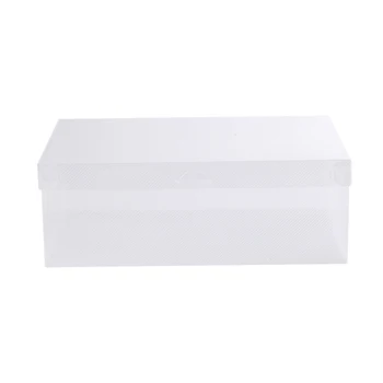 

4Pcs Plastic Shoes Box Boot Box Stackable Foldable Home Storage Organizer