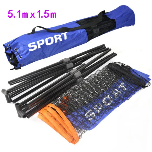 

New New Mini Badminton Net, Tennis Nets, Volleyball Net With Frame Stand Foldable 5.1*1.5m