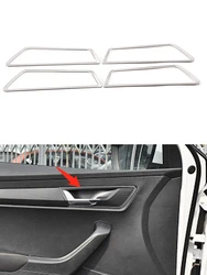 Couvercle de garniture de bol de poignée de porte, cadre de bande décorative, accessoires d'intérieur en acier inoxydable pour Skoda Karoq 2018 2019 2020 