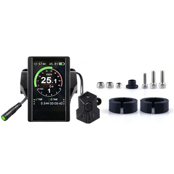

TOP!-Electric Bicycle Indicator P850C Full Color LCD Display for Bafang Mid Hub Motor E-Bike Parts with USB Charging