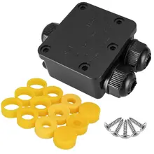 3-сторонний выход Водонепроницаемый распределительная коробка Клеммная коробка распределения кабельных разъемов 19 шт./компл