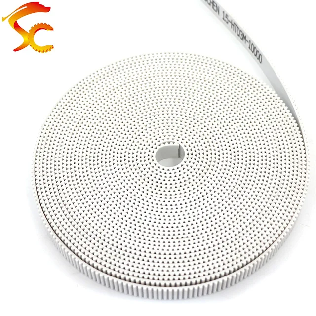 Timing belt PU HTD 3M 6mm 10mm 15mm Steel Core Color HTD3M open timing Belt 61015mm rubber belt transmission drive belt synchronous belt