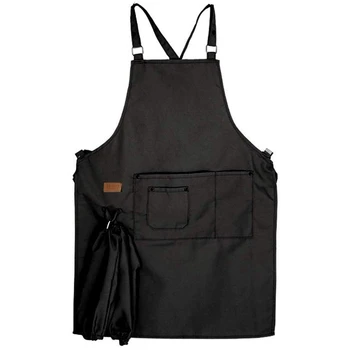 

Black Barber Unisex Aprons Women Men Adjustable Kitchen Aprons for Cooking Baking Restaurant Cooking Sleeveless Aprons