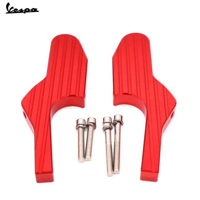 Подножка для пассажира наращивания на заколках на подножки для Vespa GT GTS GTV 60 125 150 200 250 300 300ie - Цвет: Красный