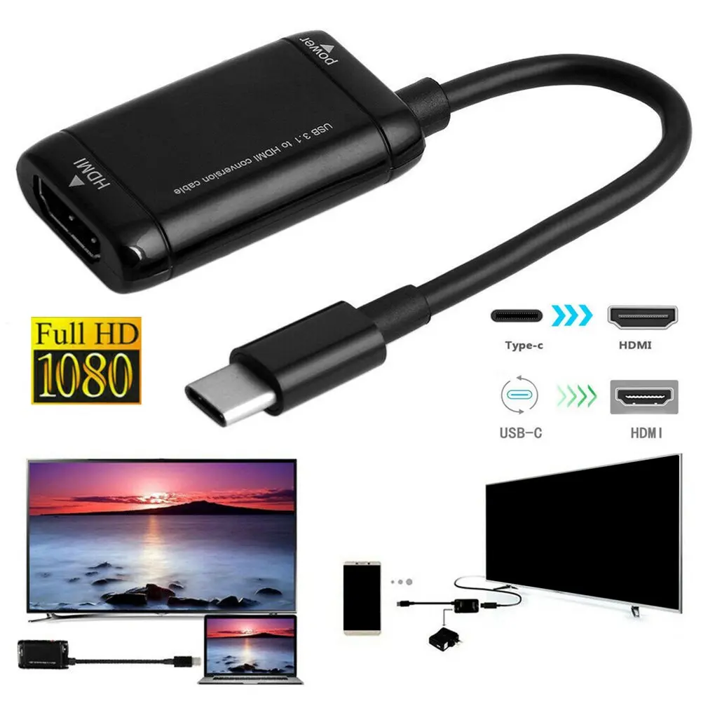 Usb type C к HDMI USB 3,1 адаптер USB-C к HDMI адаптер «Папа-мама» конвертер для Macbook2016/huawei Matebook/Smasung S8