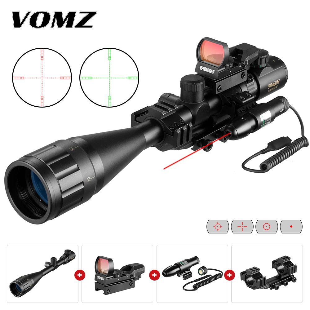 VOMZ 6 24x50 AOEG Scope Rangefinder Rifle Scope With Holographic 4