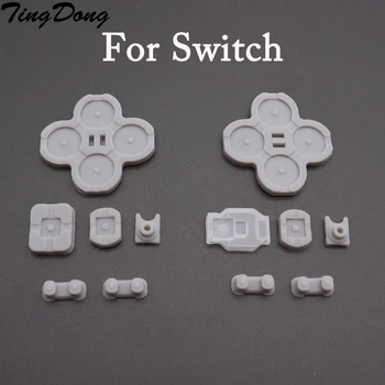 

TingDong 20sets/lot Rubber Conductive Buttons A-B D-pad for NS Nintendo Switch Joy-Con Silicone Start Select Keypad