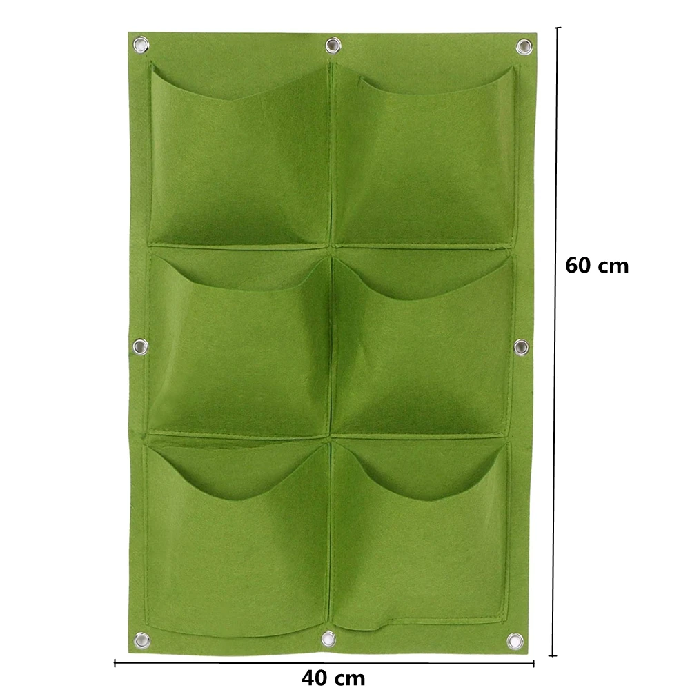 6/7/9/18 pocket vertical grow bags hanging wall planting bag flower growing container planter pocket for home indoor outdoor 