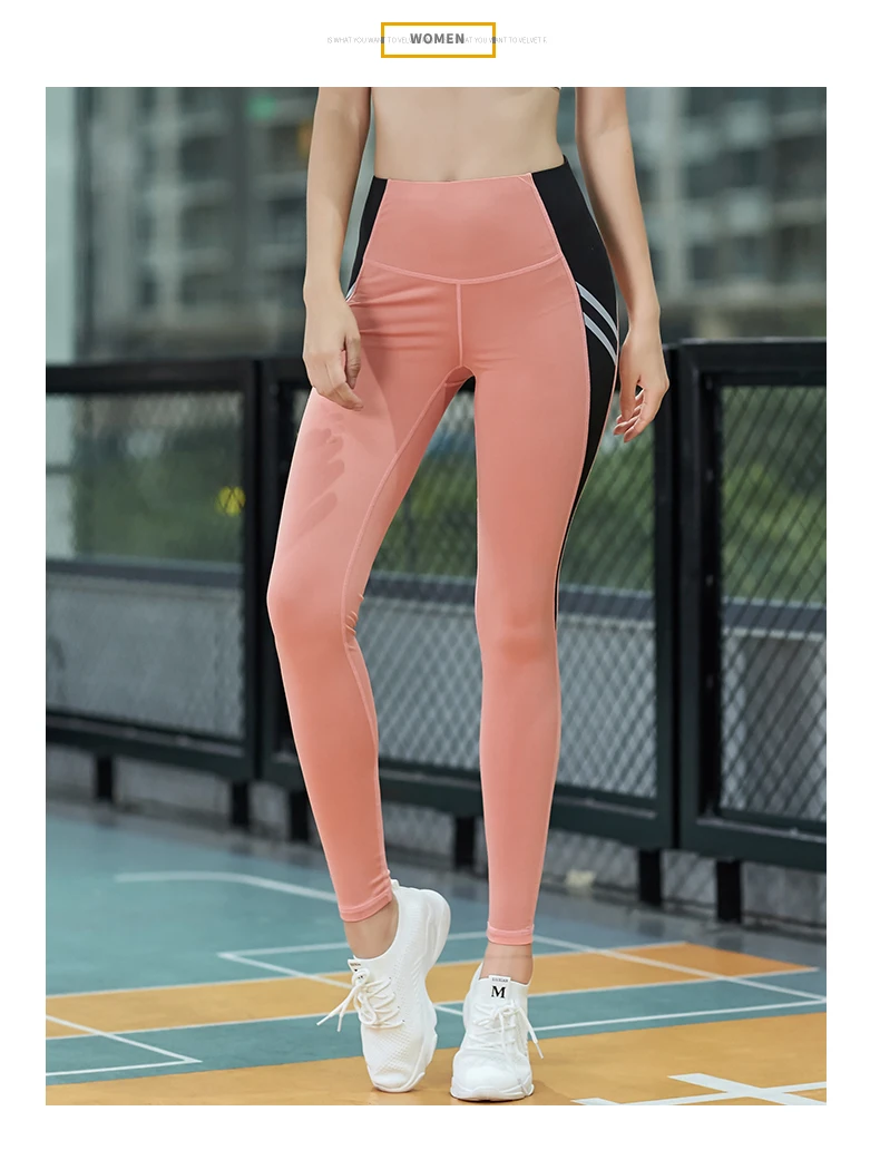 Фитнес Спортивная Леггинсы для йоги женские высокие эластичные брюки тонкие колготки для бега спортивные штаны лосины одежда попа