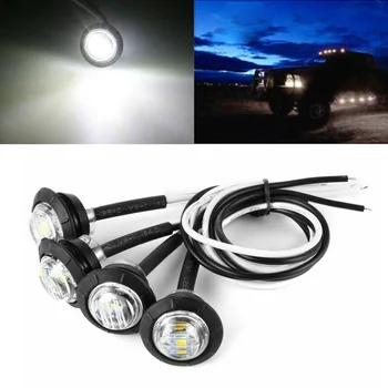 

Truck Turn Signal Lights 4Pcs Side Marker 12V Round LED Lamp Car Auto 80LM Built-in