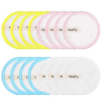 

16pcs Reusable Makeup Removal 3-layer Facial Body Soft Cotton Cosmetics Remover Pads (Assorted Color)