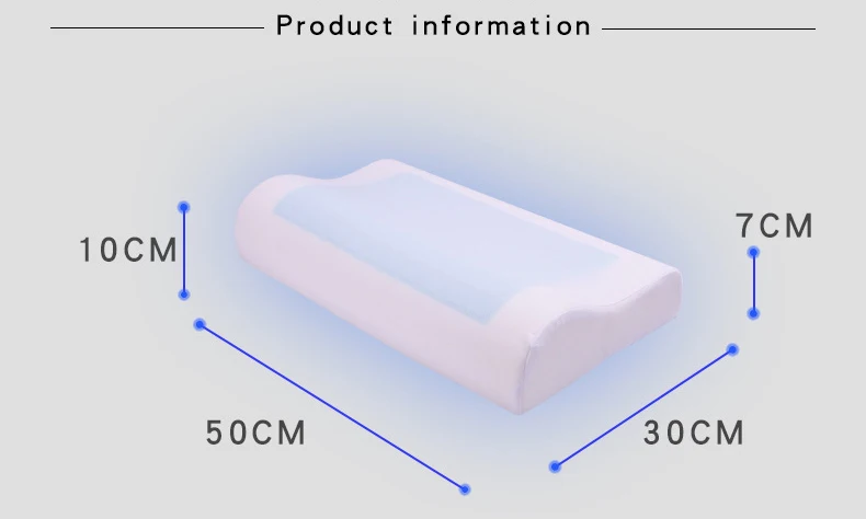 Gel Memory Foam Pillow Cool Massage Bedding for Health Care orthopedic Pillow Comfortable Cervical Neck Slow Rebound foam
