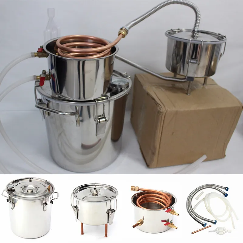 35L/8Gal 2 бочонок медный Самогонный спирт виски дистиллятор воды из нержавеющей котел домашний кухонный пивоваренный+ Thumper бочонок конденсаторный бочонок
