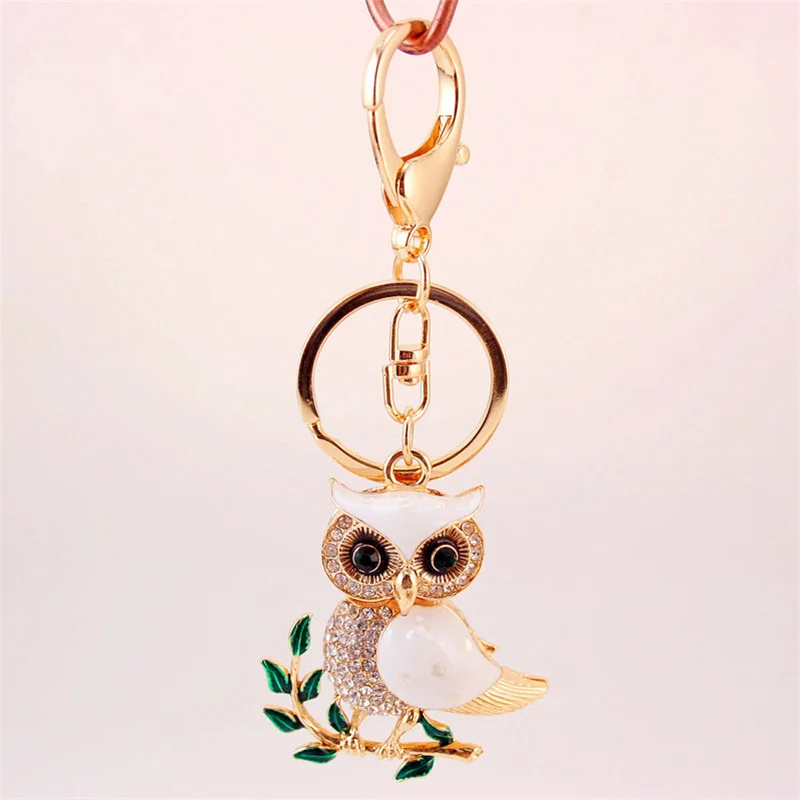 Lovely Mini Owl Branch Cute Crystal Charm Purse Handbag Car Key Keyring  Keychain Party Wedding Birthday Gift - AliExpress