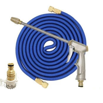 

Garden Watering Hose Spray Gun Car Wash Hose Set Custom Thickened Inner Tube Flexible Magic Plastic Watering Lawn and Metal ANSI