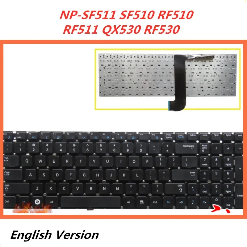 Laptop English Keyboard For Samsung NP-SF511 SF510 RF510 RF511 QX530 RF530 Notebook Replacement layout | Компьютеры и офис