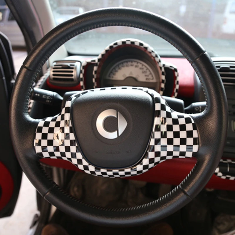 

Корпус автомобильного зеркала заднего вида декоративная крышка для выхода воздуха центральная консоль приборная панель наклейки для Smart 451...