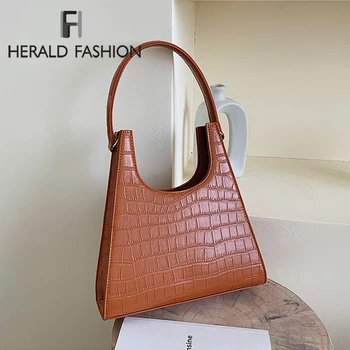 

Vintage Designer Stone Pattern Crossbody Bags For Women Small Handbags PU Leather Retro Casual Top-handle Bag Totes Bolsas Mujer