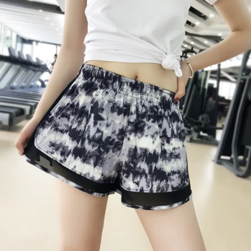 Женские шорты черные шорты с принтом женские спортивные шорты для йоги M L XL